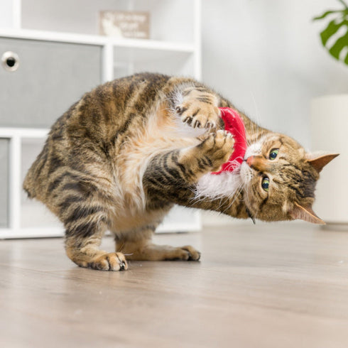 H&K Santa Hat & Sweet Thing Candy 2pk Cat Toy